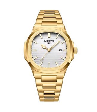 Nibosi Heren Horloges Goud & Wit