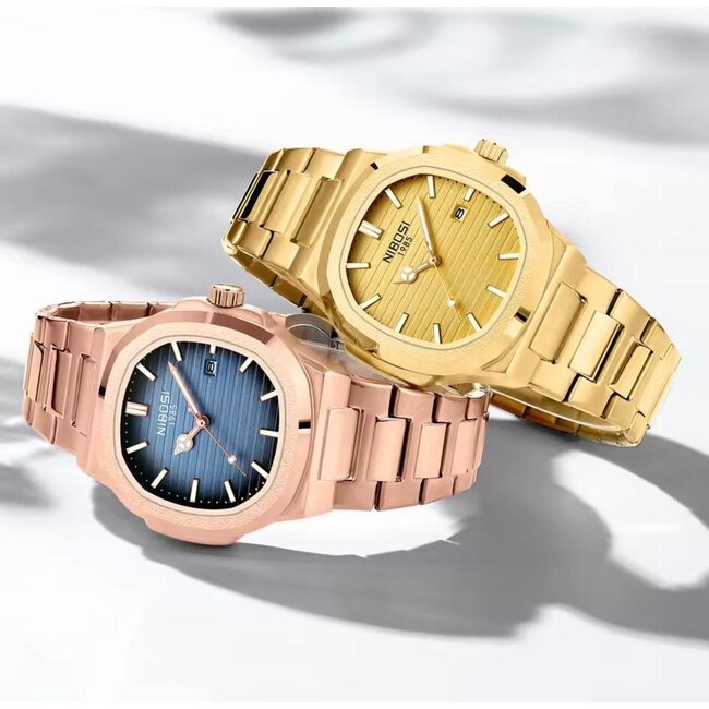 Nibosi Aurelius – herenhorloge met stalen band en minimalistisch design