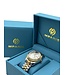 Nibosi Luxe Herenhorloge Zilver Goud Parelmoer Wit