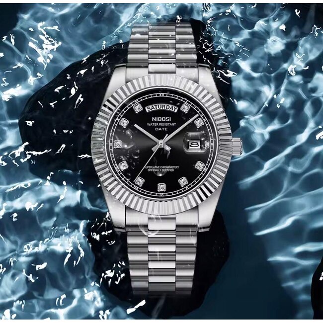 Nibosi Prestige – herenhorloge met stalen band en verfijnd design
