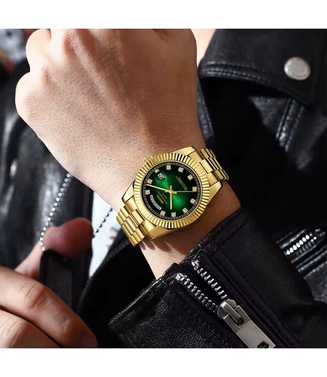 Nibosi  Zilver Goud & Parelmoer Wit Daimond