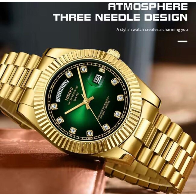 Nibosi Prestige – herenhorloge met stalen band en verfijnd design