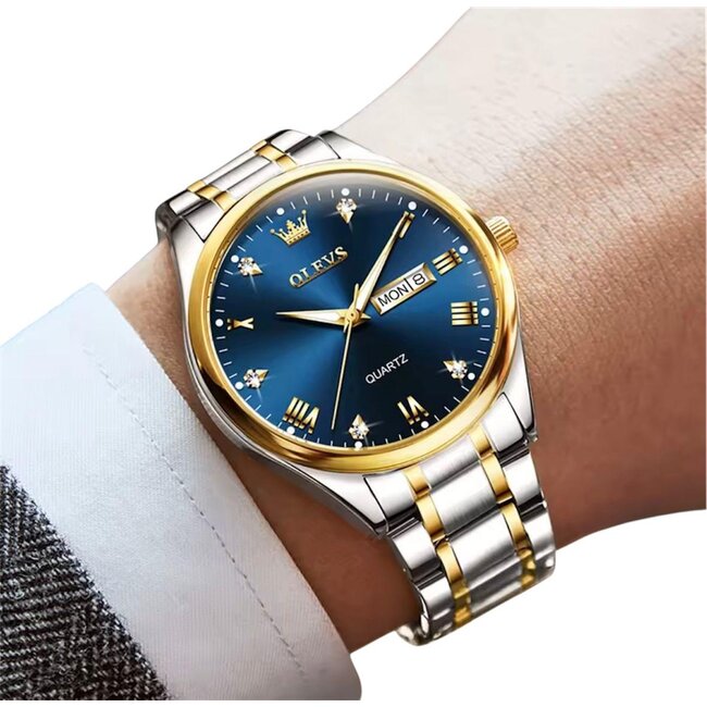 Olevs Royale – herenhorloge met stalen band en luxe design