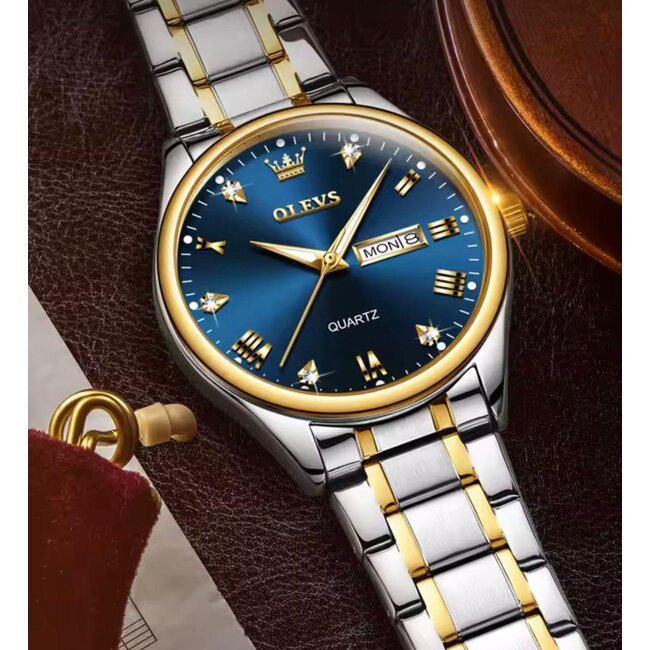 Olevs Royale – herenhorloge met stalen band en luxe design