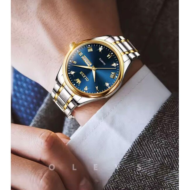 Olevs Royale – herenhorloge met stalen band en luxe design