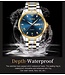 Olevs Luxe Horlogeset Zilver Goud Blauw
