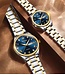 Olevs Luxe Horlogeset Zilver Goud Blauw