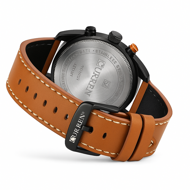 Curren Apex – herenhorloge met leren band en sportief design
