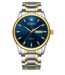 Olevs Luxe Herenhorloge Zilver Goud Blauw Edition