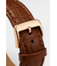 Geduo Herenhorloge Rosé Goud met Leren Band