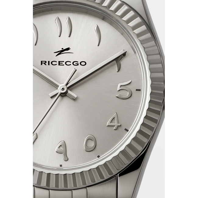 Ricecgo Blanc – herenhorloge met stalen band en klassiek design
