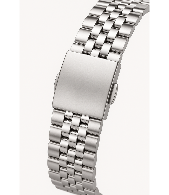 Ricecgo Luxe Herenhorloge Zilver Parelmoer Wit