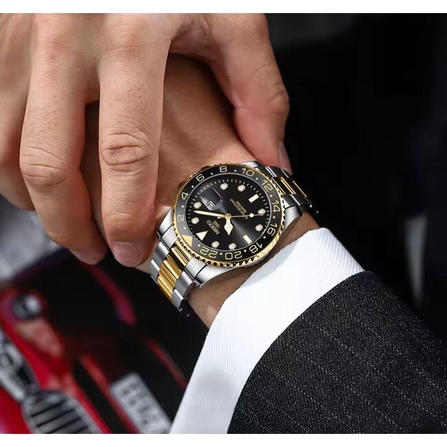 Nibosi Herenhorloge & Gold Black Edition