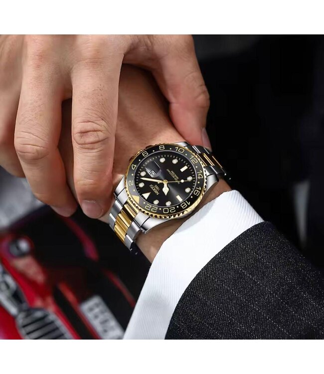 Nibosi Herenhorloge & Gold Black Edition