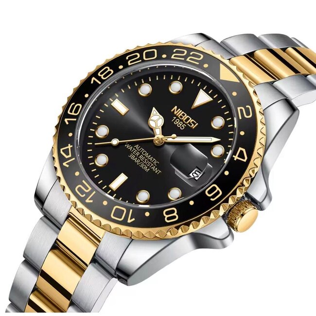 Nibosi Herenhorloge & Gold Black Edition