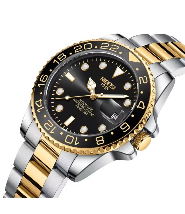 Nibosi Herenhorloge & Gold Black Edition