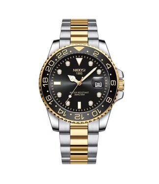 Nibosi Herenhorloge – Gold Black Edition