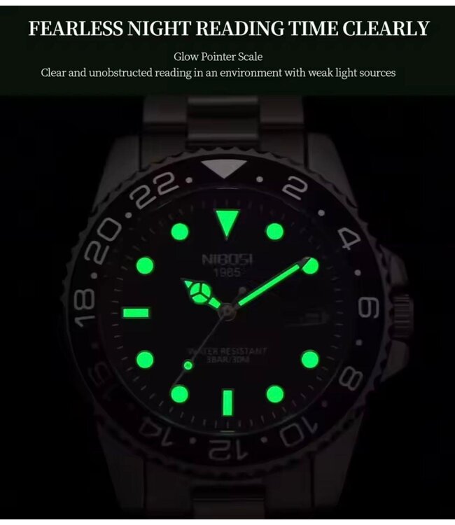 Nibosi Herenhorloge & GMT Sport Edition