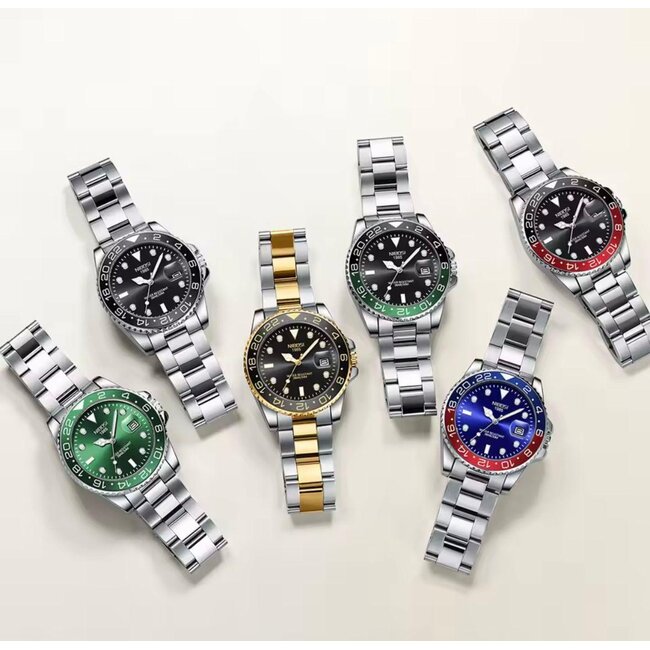 Nibosi Nautique – herenhorloge met stalen band en sportief design