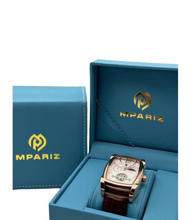 Lige Herenhorloge - Rosé Goud & Wit - Automaat