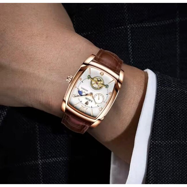 Lige Beaumont – herenhorloge met leren band en klassiek design