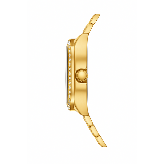 Ximili Dameshorloge Goud (Parelmoer Wit/Groen) - Diamonds