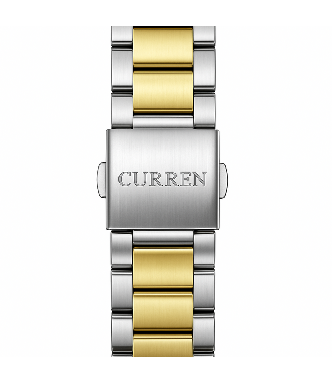Curren Luxe Dameshorloge Zilver Goud Blauw