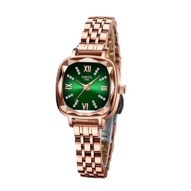 Nibosi Dameshorloge Rosé (Groen/Rood)