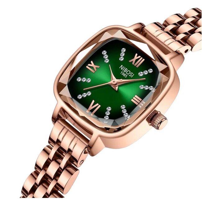 Nibosi Dameshorloge Rosé (Groen/Rood)