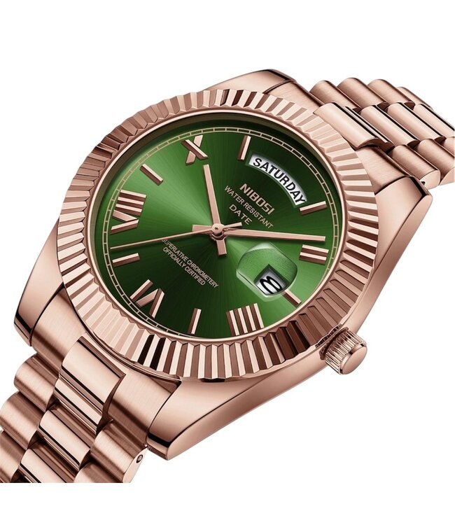 Nibosi Herenhorloge Rosé &  Groen