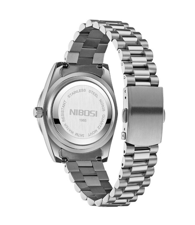 Nibosi Herenhorloge Zilver &  Blauw