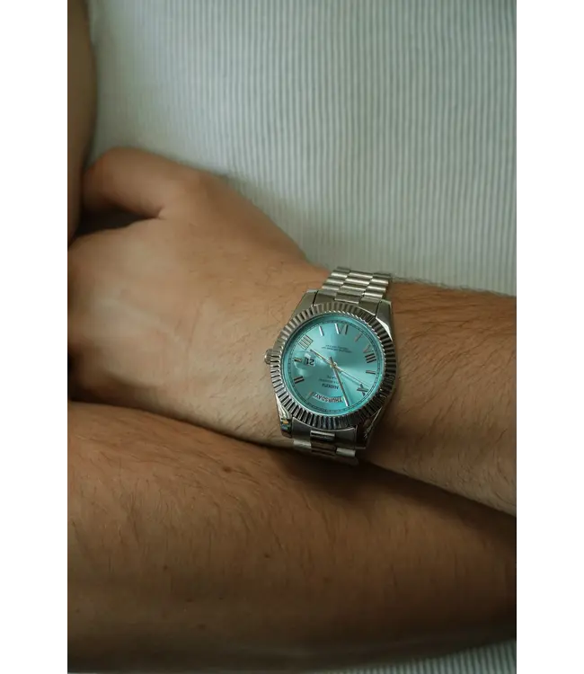 Nibosi Herenhorloge Zilver &  Blauw