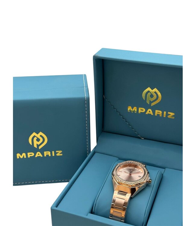 Nibosi Dameshorloge Zilver Rosé &  Parelmoer Wit