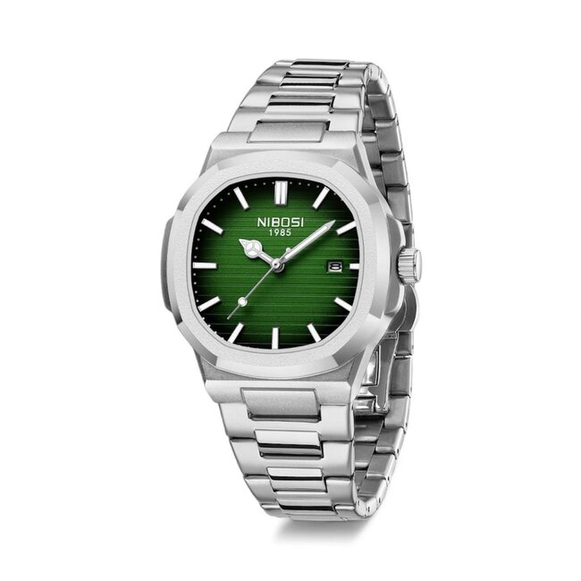Nibosi Verdant – herenhorloge met stalen band en modern design