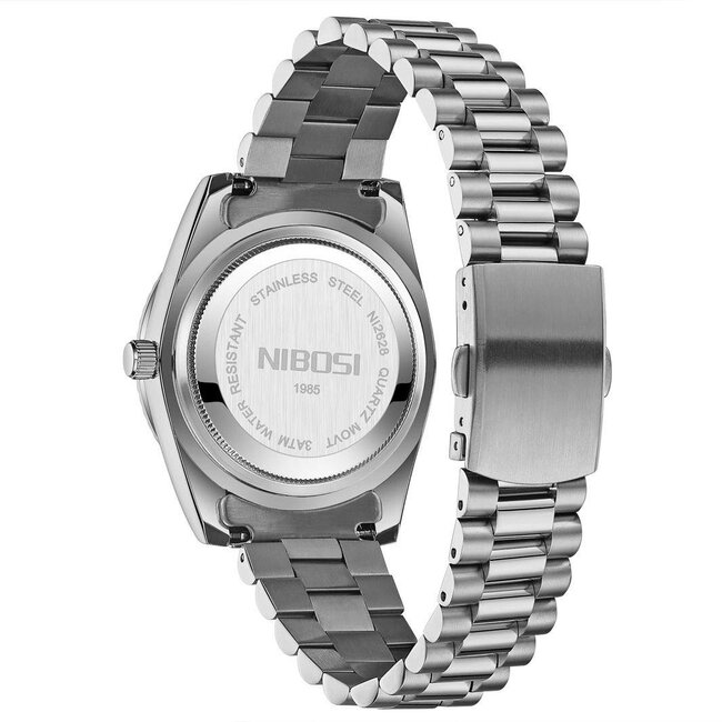 Nibosi Celestine – herenhorloge met stalen band en verfijnd design