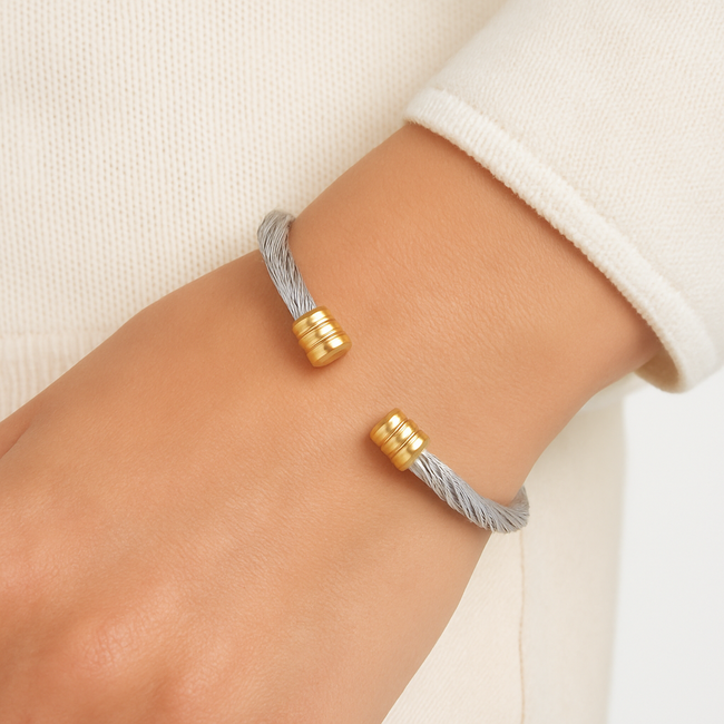 Mpariz Luxe Heren armband   Goud  Titanium