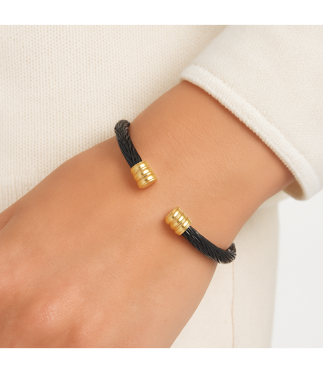 Mpariz Luxe Heren armband   Goud  Titanium