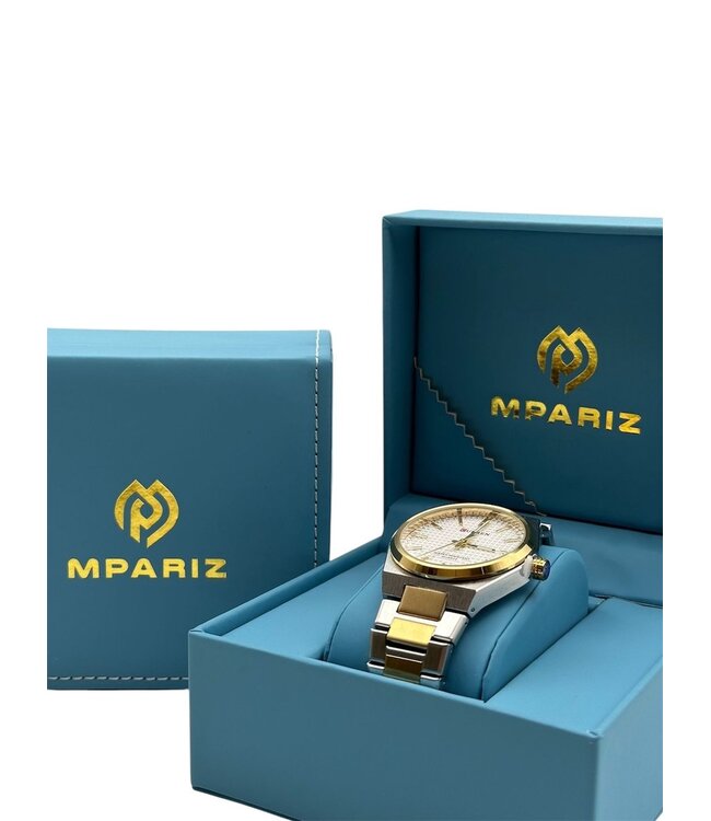 Curren Luxe Herenhorloge Zilver Goud (Groen/Wit)