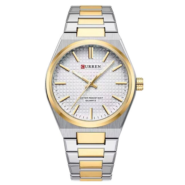 Curren Luxe Herenhorloge Zilver Goud (Groen/Wit)