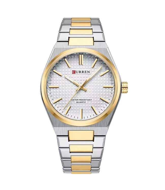 Curren Luxe Herenhorloge Zilver Goud (Groen/Wit)