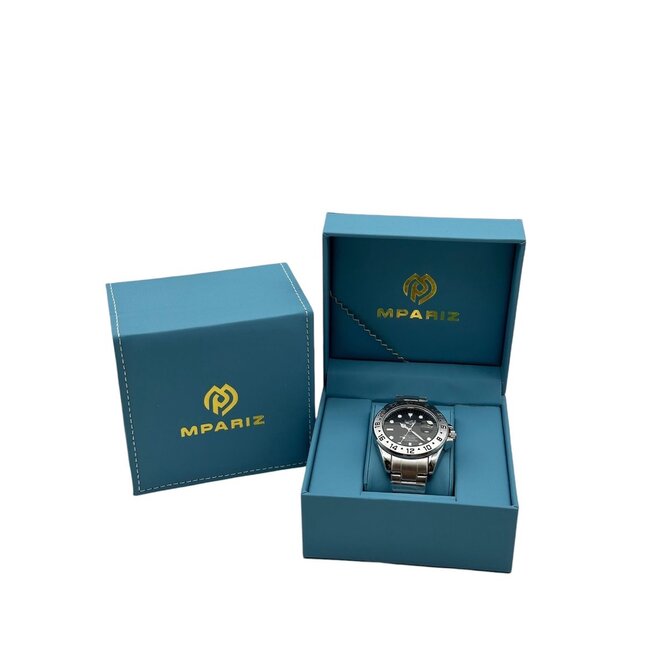 Lige Herenhorloge Zwart/Zilver