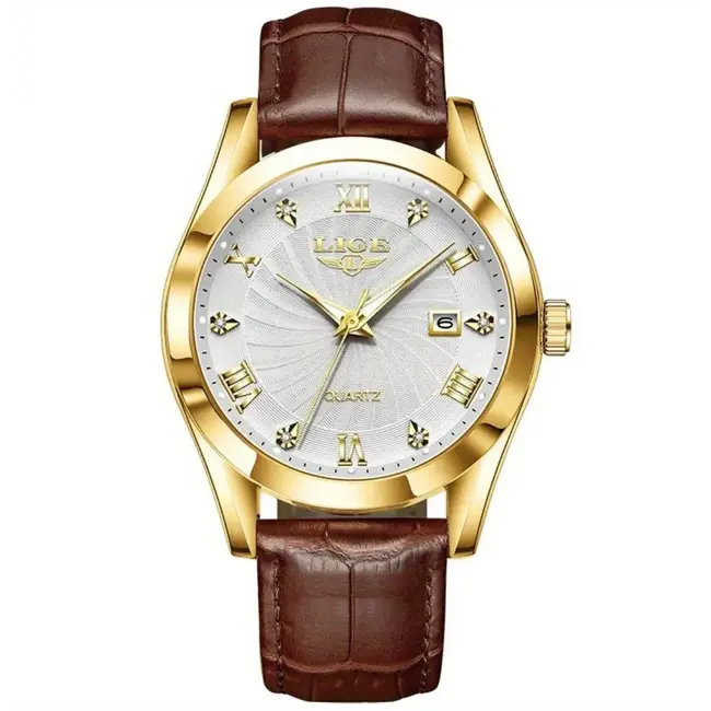 Lige Versailles – herenhorloge met leren band en elegant design