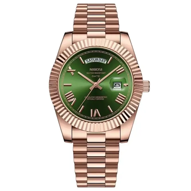 Nibosi Montclair – herenhorloge met stalen band en klassiek design