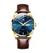 Olevs Luxe Herenhorloge Goud (Wit/Blauw)