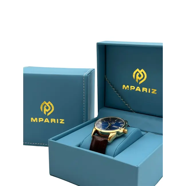 Olevs Aurel Blanc – herenhorloge met leren band en minimalistisch design