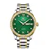 Olevs Luxe Herenhorloge Goud Diamonds (Blauw/Groen)