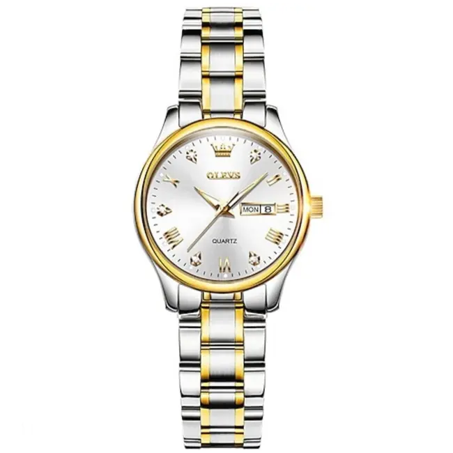 Olevs Élina – dameshorloge met stalen band en klassiek design