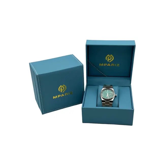 Poedagar Luxe Dameshorloge Zilver (Blauw/Groen/Wit)