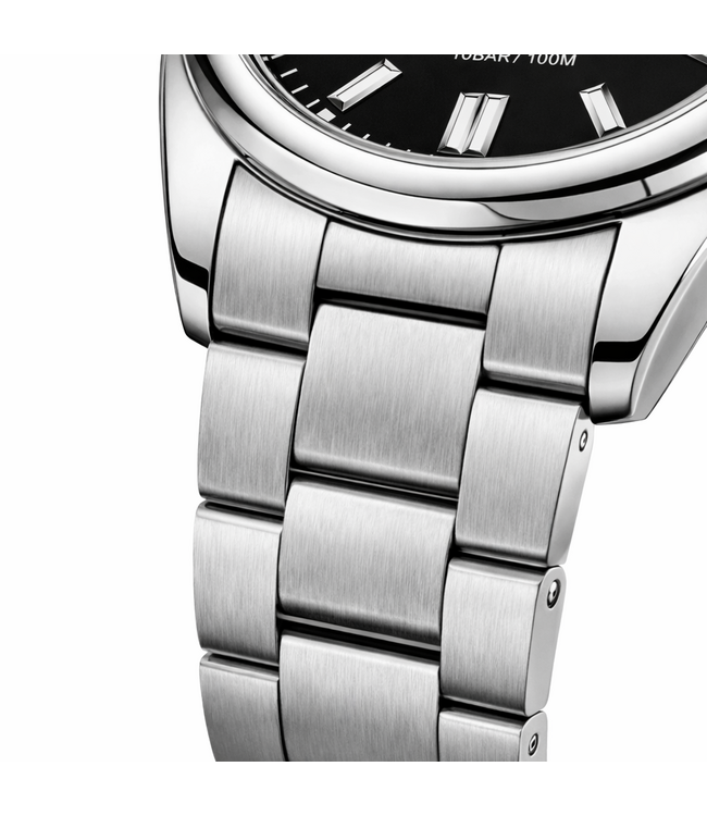 Benyar Luxe Herenhorloge  Zilver &  Zwart - Mechanisch