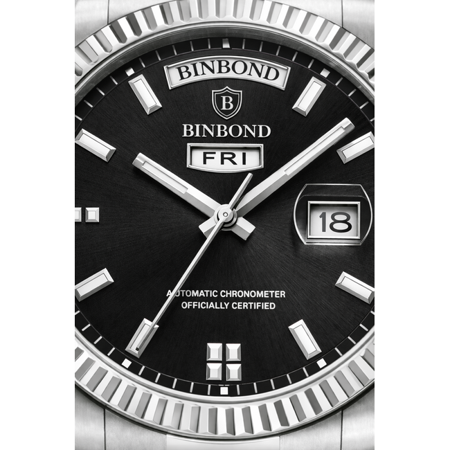 Binbond Gravon – herenhorloge met stalen band en klassiek design